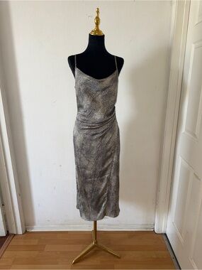 re:named satin Midi Dress patterned